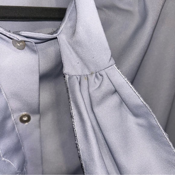 Vintage Anderson-Little Baby Blue Bishop Sleeve Button Blouse W/ Collar Bow - Picture 7 of 9